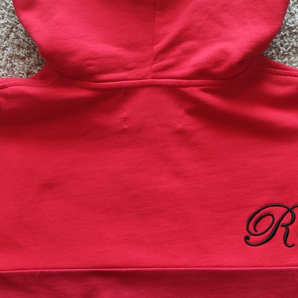 Raf Simons X Fred Perry Hoodie Men's Size 38 Medium Red Colorblock Embroidery - Picture 13 of 16